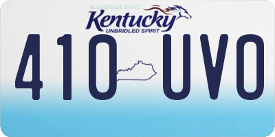 KY license plate 410UVO