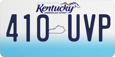 KY license plate 410UVP