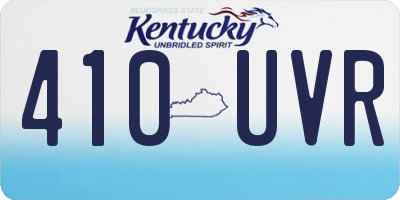 KY license plate 410UVR