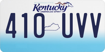 KY license plate 410UVV