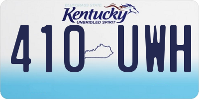 KY license plate 410UWH
