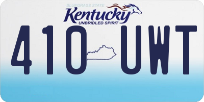 KY license plate 410UWT