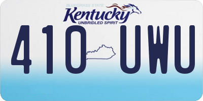 KY license plate 410UWU