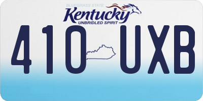 KY license plate 410UXB