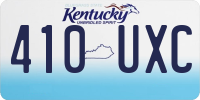KY license plate 410UXC