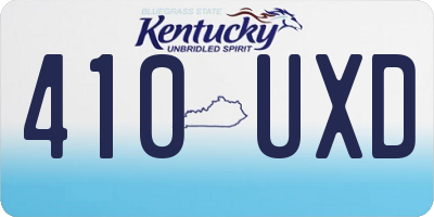 KY license plate 410UXD