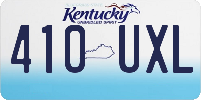 KY license plate 410UXL