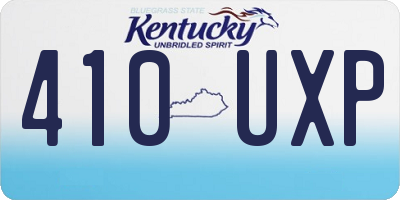 KY license plate 410UXP