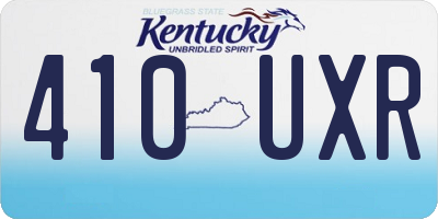 KY license plate 410UXR