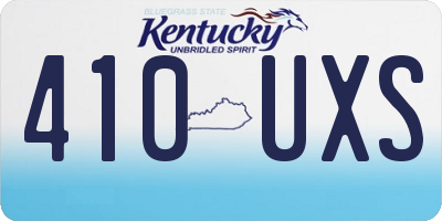 KY license plate 410UXS