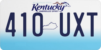 KY license plate 410UXT