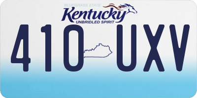 KY license plate 410UXV