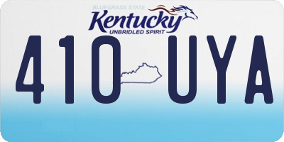 KY license plate 410UYA