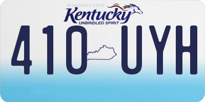 KY license plate 410UYH
