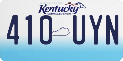KY license plate 410UYN