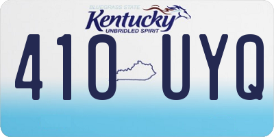 KY license plate 410UYQ