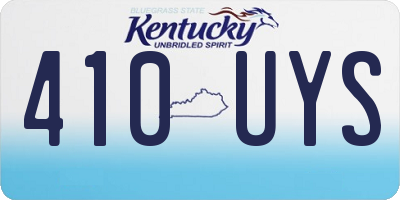 KY license plate 410UYS