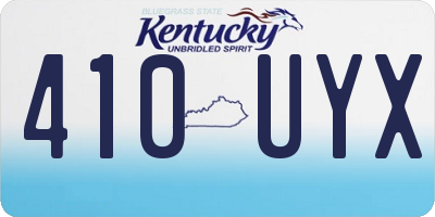 KY license plate 410UYX