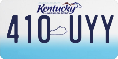 KY license plate 410UYY