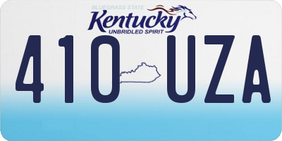 KY license plate 410UZA