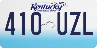 KY license plate 410UZL