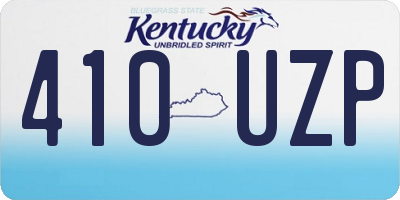KY license plate 410UZP