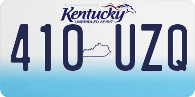 KY license plate 410UZQ