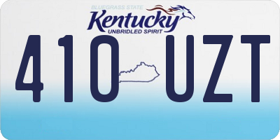 KY license plate 410UZT