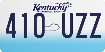 KY license plate 410UZZ