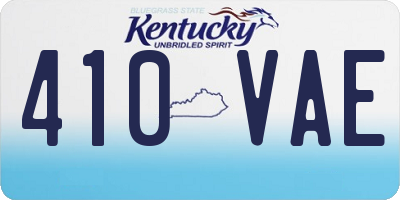 KY license plate 410VAE