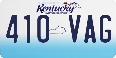 KY license plate 410VAG
