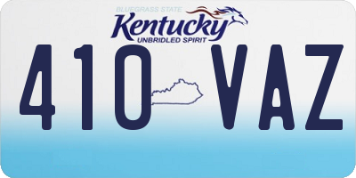 KY license plate 410VAZ