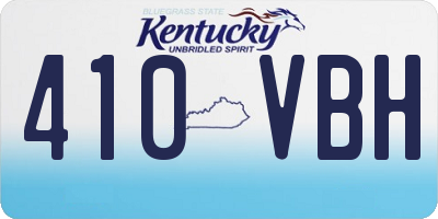 KY license plate 410VBH