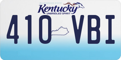 KY license plate 410VBI