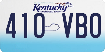 KY license plate 410VBO