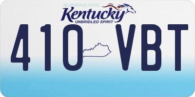 KY license plate 410VBT