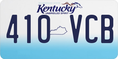 KY license plate 410VCB
