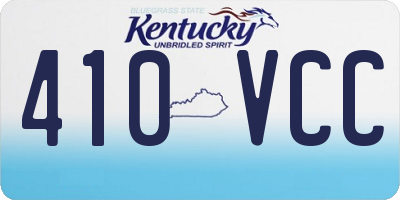 KY license plate 410VCC