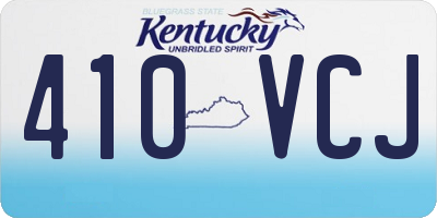 KY license plate 410VCJ