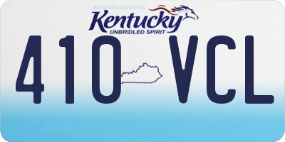 KY license plate 410VCL