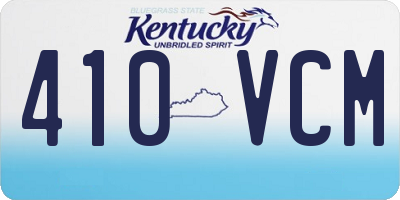 KY license plate 410VCM