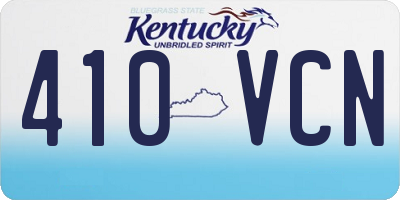 KY license plate 410VCN