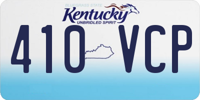 KY license plate 410VCP