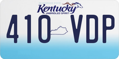 KY license plate 410VDP