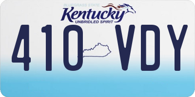 KY license plate 410VDY