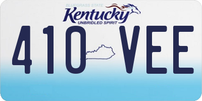 KY license plate 410VEE