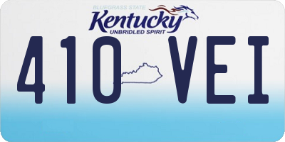 KY license plate 410VEI