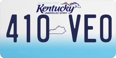 KY license plate 410VEO