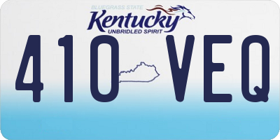 KY license plate 410VEQ