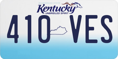 KY license plate 410VES
